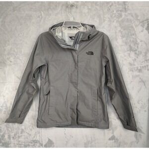 The North Face Womens DryVent Rain Jacket Grey Hooded Waterproof Shell S P